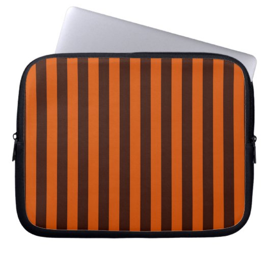 Orange Streifen Retro Stil anpassen! Laptopschutzhülle (Vorderseite)