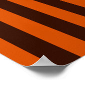 Orange Streifen Retro Stil anpassen! Poster (Ecke)
