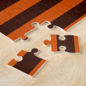 Orange Streifen Retro Stil anpassen! Puzzle (Seite)