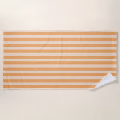 Orange Streifen Strandtuch (Vorderseite)
