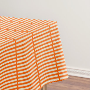 Orange Streifen Tischdecke