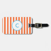 Orange Strip Logomarke Monogram Gepäckanhänger (Vorderseite horizontal)