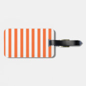 Orange Strip Logomarke Monogram Gepäckanhänger (Rückseite horizontal)