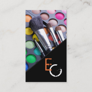 Orange Strip Make up Artist Palette Business Card Visitenkarte