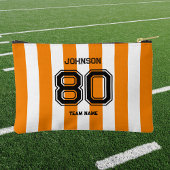 Orange Strip Sports Team Individuelle Name Zubehörtasche