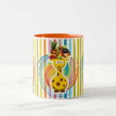 Orange Stripe Giraffe Frucht Tasse (Mittel)