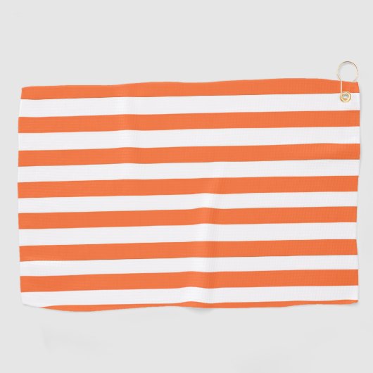 Orange Stripe Golf Handtuch (Horizontal)