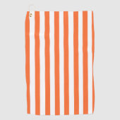 Orange Stripe Golf Handtuch (Vorderseite)