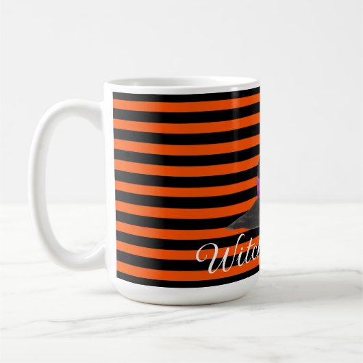 Orange Stripe Hexen Brew Kaffeetasse (Links)