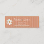 Orange Stripe Mommy Cards Telefonnummerkarte (Rückseite)