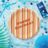 Orange Stripe Paper Guest Teller (Party)