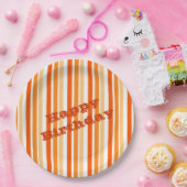 Orange Stripe Paper Guest Teller (Party)