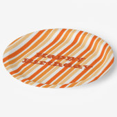 Orange Stripe Paper Guest Teller (Schrägansicht)