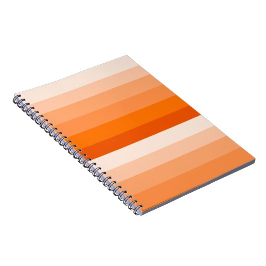 Orange Stripe Spiral Notebook Notizblock (Rechte Seite)