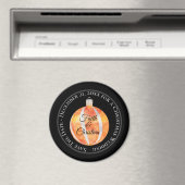 Orange Striped Christmas Ornament/Save the Date Magnet (In Situ (Geschirrspüler))