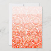 Orange Stripes Arch Foto Blumengeburt Einladung (Rückseite)