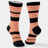 Orange Stripes Black Socken (Gewinkelt)
