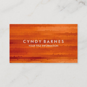 Orange Stripes Business Card Visitenkarte