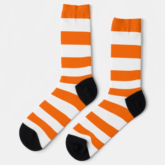 Orange Stripes Crew Socken (Linkes Detail)