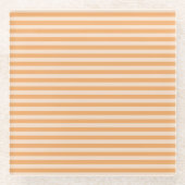 Orange Stripes Glasuntersetzer (Vorderseite)