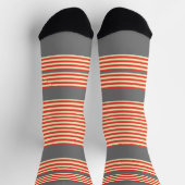 Orange Stripes Grau Socken (Oben)