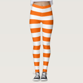 Orange Stripes Leggings