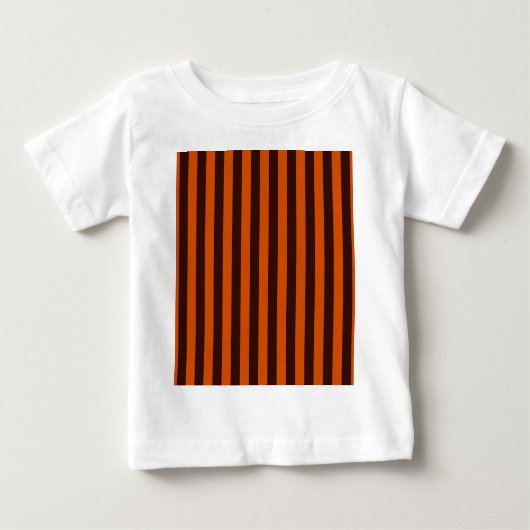 Orange Stripes Retro Style Passen Sie das an! Baby T-shirt (Vorderseite)