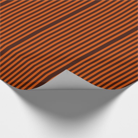 Orange Stripes Retro Style Passen Sie das an! Geschenkpapier (Ecke)