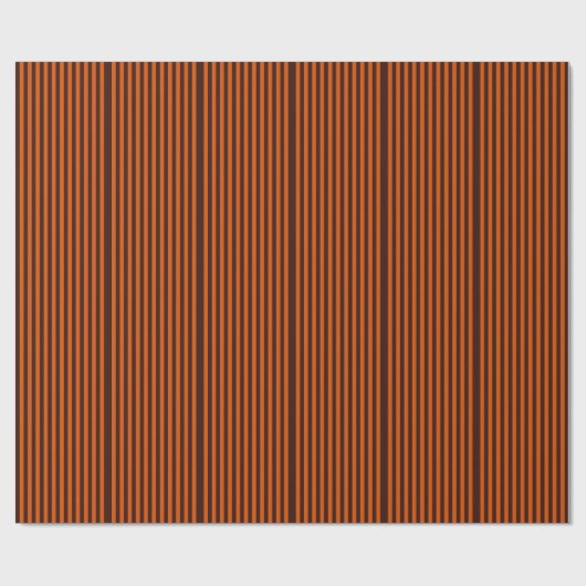 Orange Stripes Retro Style Passen Sie das an! Geschenkpapier (Flach)