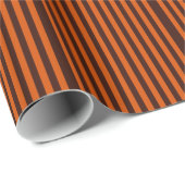 Orange Stripes Retro Style Passen Sie das an! Geschenkpapier (Rolleneckpunkt)