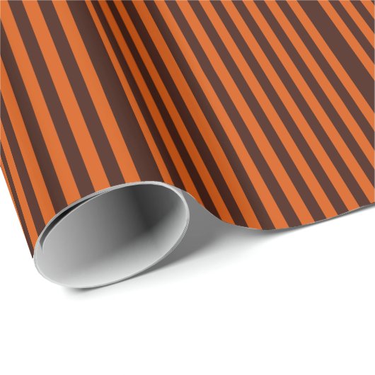 Orange Stripes Retro Style Passen Sie das an! Geschenkpapier (Rolleneckpunkt)