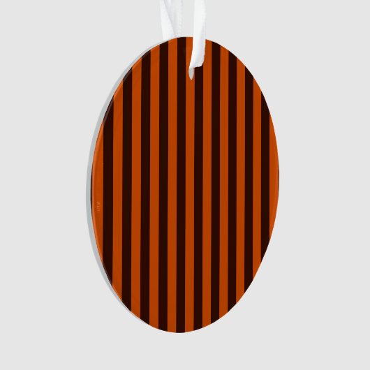Orange Stripes Retro Style Passen Sie das an! Ornament (Vorderseite)