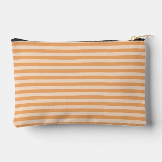 Orange Stripes Seamless Pattern Small Zubehörtasche (Rückseite)