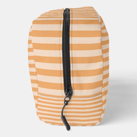 Orange Stripes Seamless Pattern Toiletry Bag Waschbeutel (Rechts)