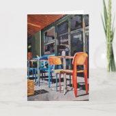Orange-Stuhl-Everyday-Faltkarte Karte (Vorderseite)