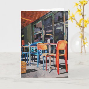 Orange-Stuhl-Everyday-Faltkarte Karte