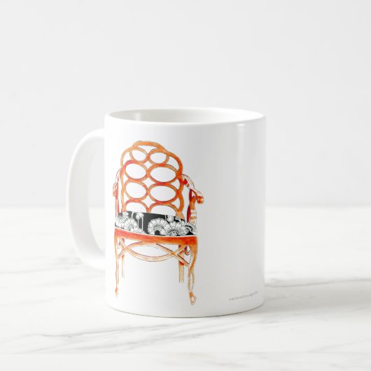 Orange Stuhl-Tasse Kaffeetasse (Vorderseite Links)