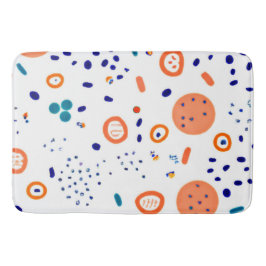 Orange Style Patterns Art Design Badematte