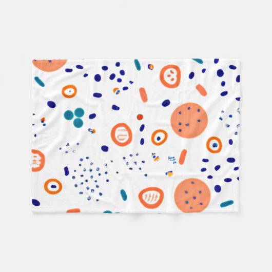 Orange Style Patterns Art Design Fleecedecke (Vorderseite (Horizontal))