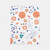 Orange Style Patterns Art Design Fleecedecke (Vorderseite)