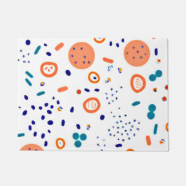 Orange Style Patterns Art Design Fußmatte