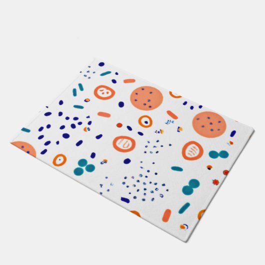 Orange Style Patterns Art Design Fußmatte (Schrägansicht)