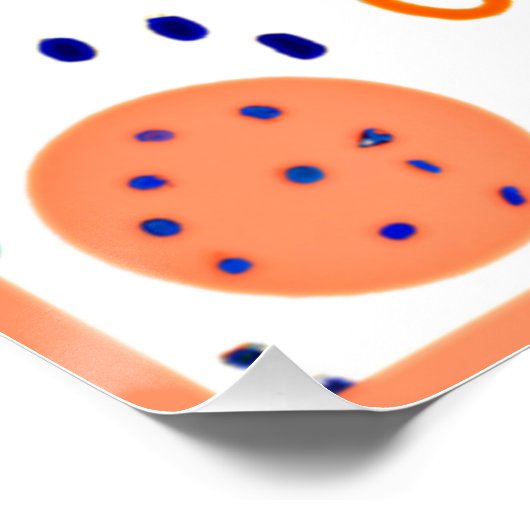 Orange Style Patterns Art Design Poster (Ecke)