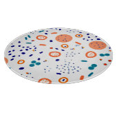 Orange Style Patterns Art Design Schneidebrett (Ecke)