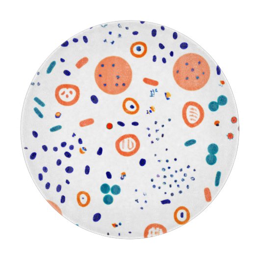 Orange Style Patterns Art Design Schneidebrett (Vorderseite)