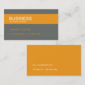 Orange Stylish Classy Schlicht Simple Groon Visitenkarte (Vorne/Hinten)
