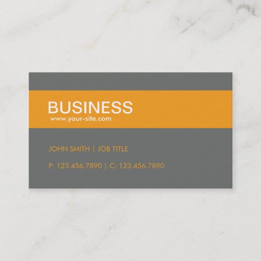 Orange Stylish Classy Schlicht Simple Groon Visitenkarte (Vorderseite)