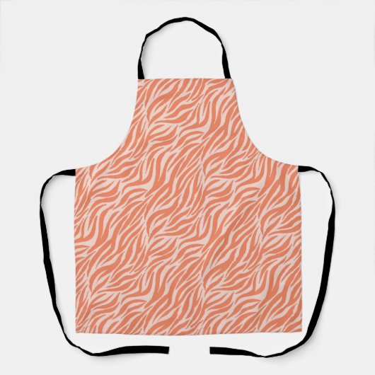 Orange Stylish Tiger Stripes Schürze (Vorderseite)