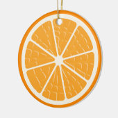 Orange Stylized Fruit Slice Keramik Ornament (Links)