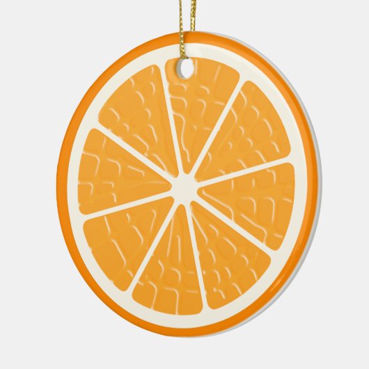 Orange Stylized Fruit Slice Keramik Ornament (Links)